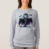 Schattigee, grillige Halloween vampier T-shirt (Voorkant)