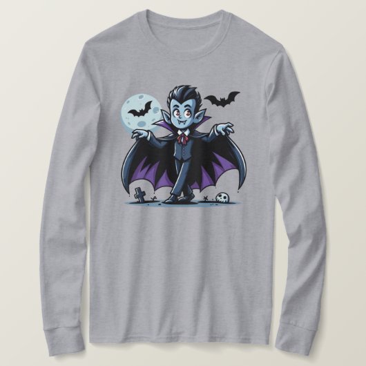 Schattigee, grillige Halloween vampier T-shirt (Design voorkant)