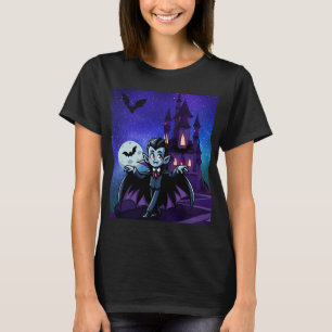 Schattigee, grillige Halloween vampier T-shirt