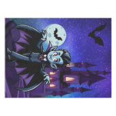 Schattigee, grillige Halloween vampier Tafelkleed (Voorkant (Horizontaal))