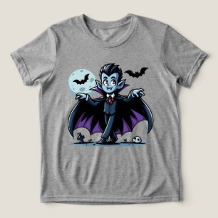 Schattigee, grillige Halloween vampier Tri-Blend Shirt