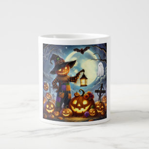 Schattigee, grillige Halloween vogelverschrikker & Grote Koffiekop
