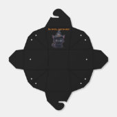 Schattigee grillige Halloween zwarte kat Bedankdoosjes (Uitgevouwen)