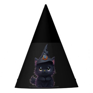 Schattigee grillige Halloween zwarte kat Feesthoedjes
