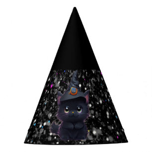 Schattigee grillige Halloween zwarte kat Feesthoedjes