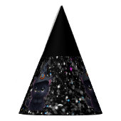 Schattigee grillige Halloween zwarte kat Feesthoedjes (Links)