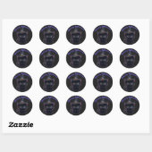 Schattigee grillige Halloween zwarte kat Ronde Sticker (Vel)