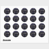 Schattigee grillige Halloween zwarte kat Ronde Sticker (Vel)