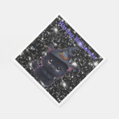 Schattigee grillige Halloween zwarte kat Servet (Hoek)