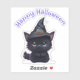 Schattigee grillige Halloween zwarte kat Sticker