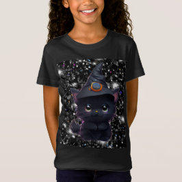Schattigee grillige Halloween zwarte kat T-shirt