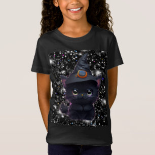 Schattigee grillige Halloween zwarte kat T-shirt