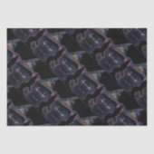 Schattigee grillige Halloween zwarte kat Tissuepapier (Voorkant)