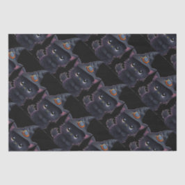 Schattigee grillige Halloween zwarte kat Tissuepapier