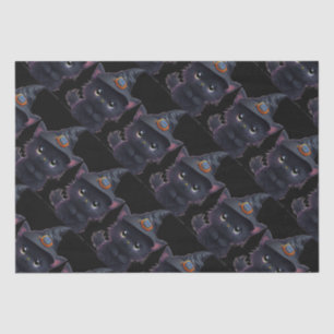 Schattigee grillige Halloween zwarte kat Tissuepapier