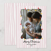 Schattigee grillige hand getekend vrolijke kerstfo kaart (Voorkant / Achterkant)