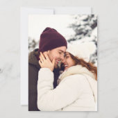 Schattigee grillige hand getrokken cupido ski wint save the date (Achterkant)