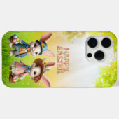 Schattigee, grillige Happy Easter met 2 konijnen Case-Mate iPhone Case (Achterkant (horizontaal))