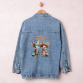 Schattigee, grillige Happy Easter met 2 konijnen Denim Jacket (Hangar)