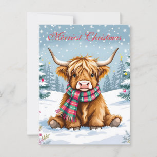 Schattigee grillige Highland Koe gepersonaliseerde Briefkaart