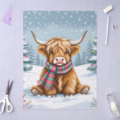 Schattigee grillige Highland Koe kerst Tissuepapier (Craft)