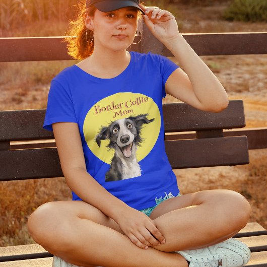 Schattigee grillige hond Border Collie Moeder T-shirt