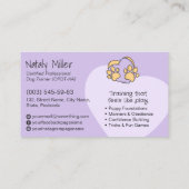 Schattigee grillige hondentrainer visitekaartje (Achterkant)