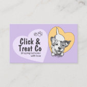 Schattigee grillige hondentrainer visitekaartje (Voorkant)