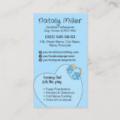 Schattigee grillige hondentrainer visitekaartje (Achterkant)