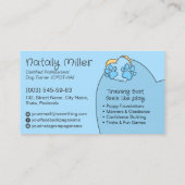 Schattigee grillige hondentrainer visitekaartje (Achterkant)