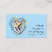 Schattigee grillige hondentrainer visitekaartje (Voorkant)