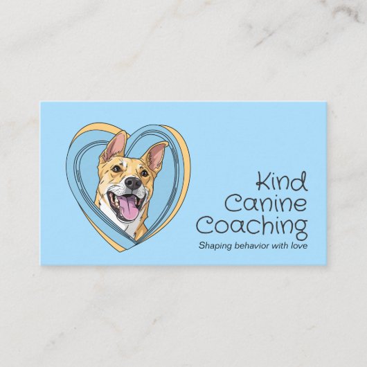 Schattigee grillige hondentrainer visitekaartje (Voorkant)