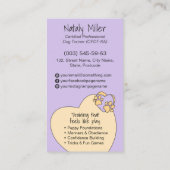 Schattigee grillige hondentrainer visitekaartje (Achterkant)