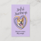 Schattigee grillige hondentrainer visitekaartje (Voorkant)