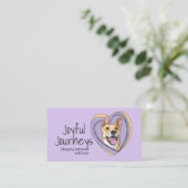 Schattigee grillige hondentrainer visitekaartje (Staand voorkant)