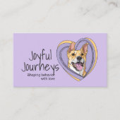 Schattigee grillige hondentrainer visitekaartje (Voorkant)