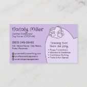 Schattigee grillige hondentrainer visitekaartje (Achterkant)