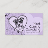Schattigee grillige hondentrainer visitekaartje (Voorkant)