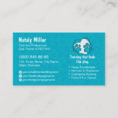 Schattigee grillige hondentrainer visitekaartje (Achterkant)