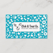 Schattigee grillige hondentrainer visitekaartje (Voorkant)