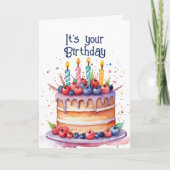 Schattigee grillige Inspirerend verjaardag Eet de  Feestdagen Kaart (Voorkant)