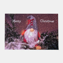 Schattigee grillige kabouter vrolijke kerstboom deurmat