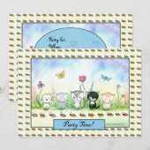 Schattigee grillige Kat Puppy lieveheersbeestje Ui Kaart (Voorkant / Achterkant)