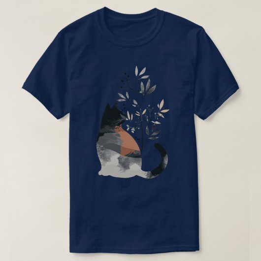 Schattigee grillige kattenillustratie Schattige di T-shirt (Design voorkant)