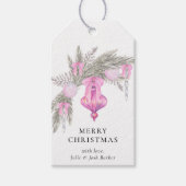 Schattigee grillige kerst eenvoudige boog botanisc cadeaulabel (Voorkant)