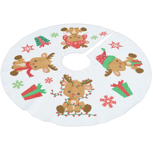 Schattigee grillige kerst rendieren kerstboom rok (Gekanteld)