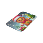 Schattigee grillige kerst/winter peperkoek man badmat (Gekanteld)