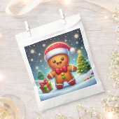 Schattigee grillige kerst/winter peperkoek man bedankzakje (Geknipt)