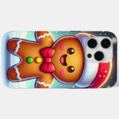 Schattigee grillige kerst/winter peperkoek man Case-Mate iPhone case (Achterkant (horizontaal))