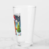 Schattigee grillige kerst/winter peperkoek man glas (Links)
